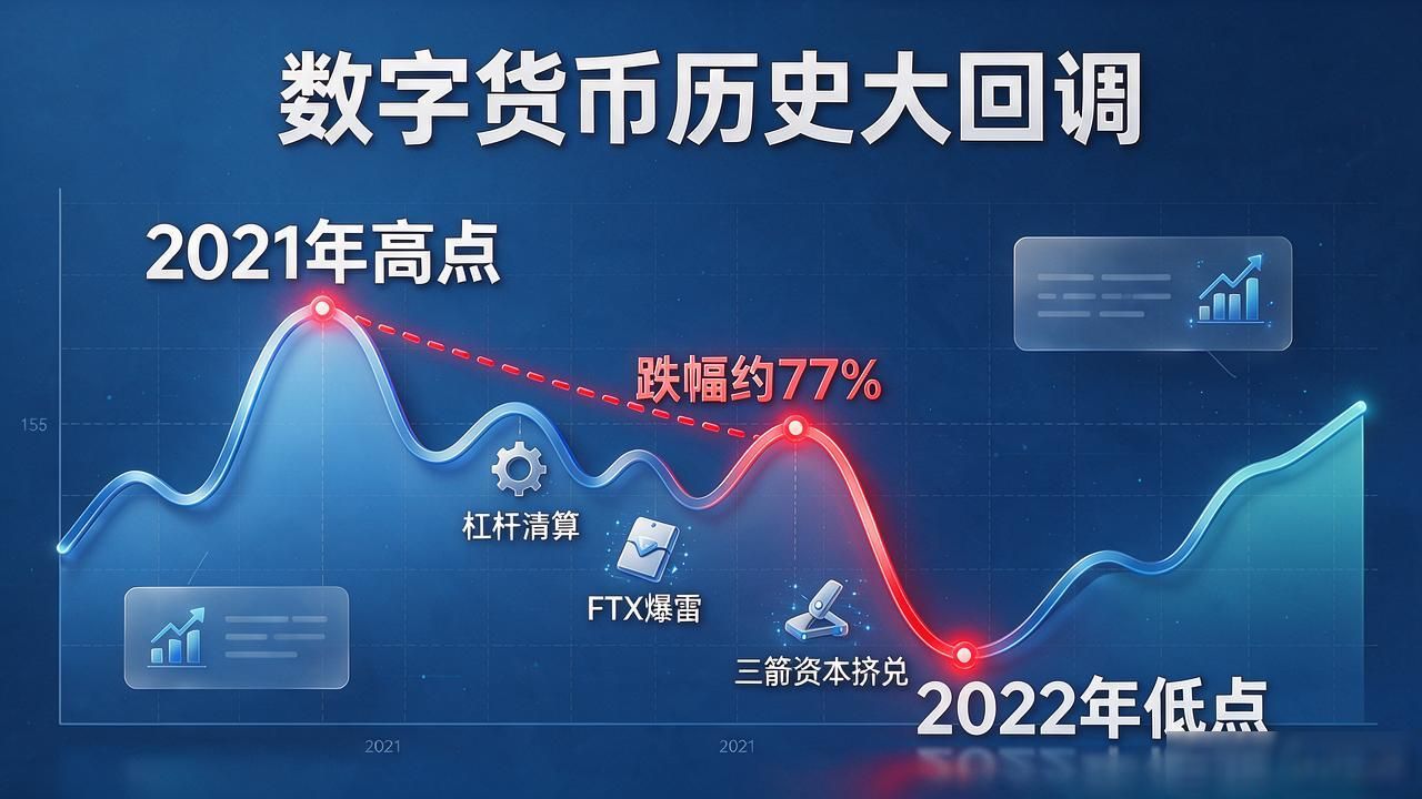 数字货币历史大回调：从腰斩到七折，每轮跌幅差多少