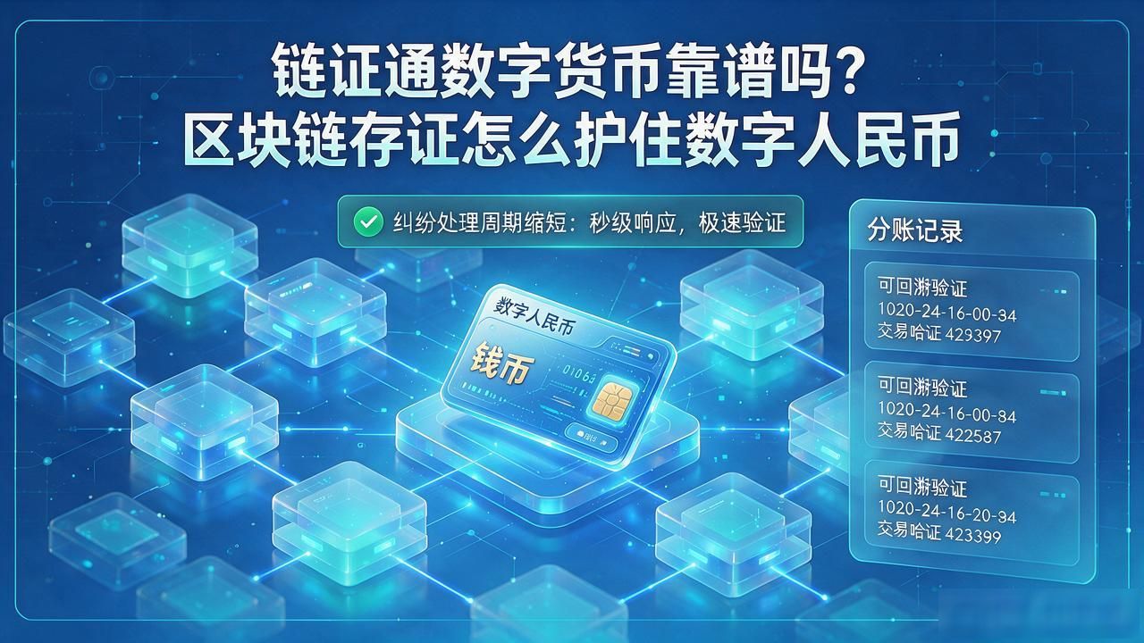 链证通数字货币靠谱吗？区块链存证怎么护住数字人民币