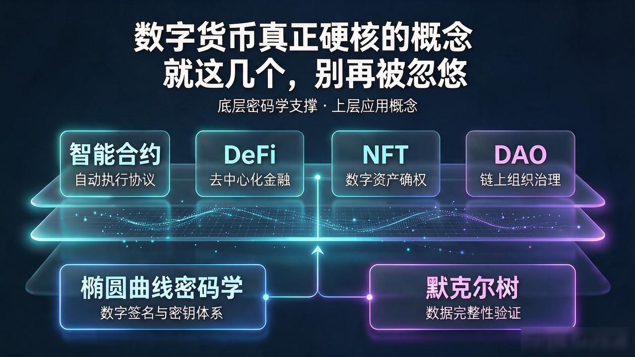 数字货币真正硬核的概念就这几个，别再被忽悠