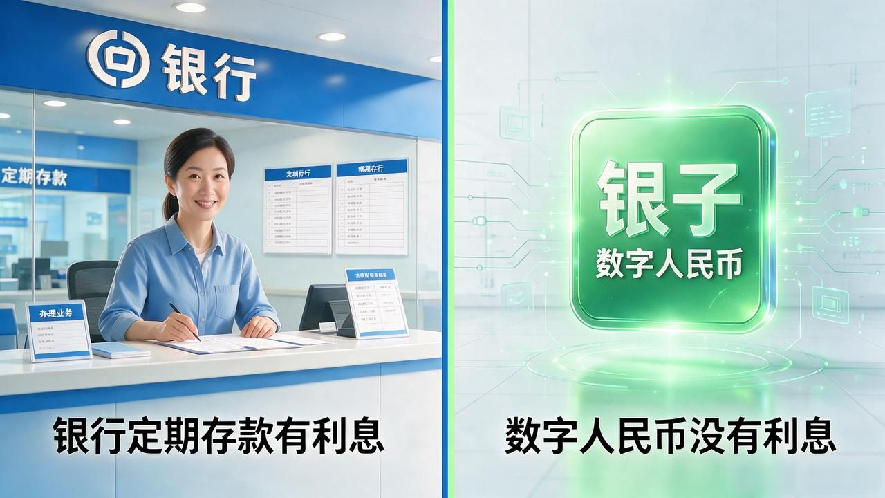 数字人民币有利息吗？中国数字货币跟银行存钱到底啥区别