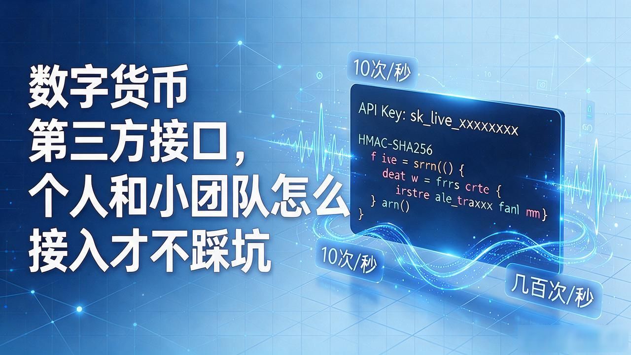 数字货币第三方接口，个人和小团队怎么接入才不踩坑