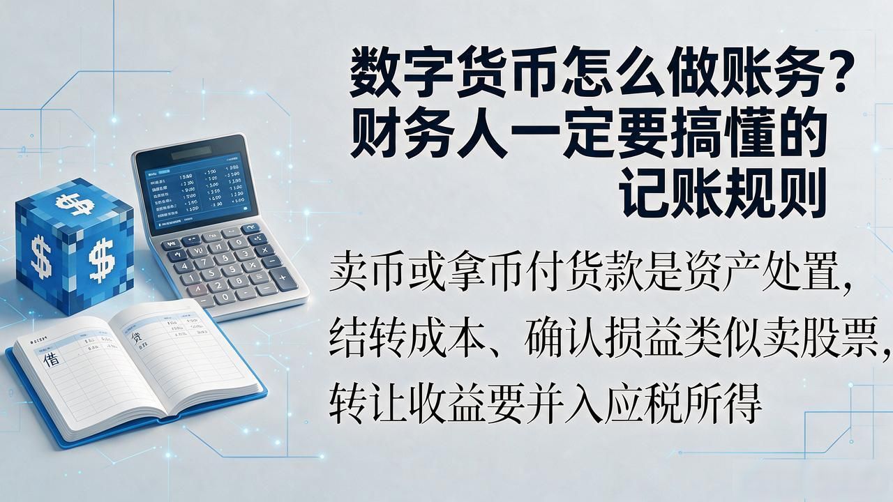 数字货币怎么做账务？财务人一定要搞懂的记账规则