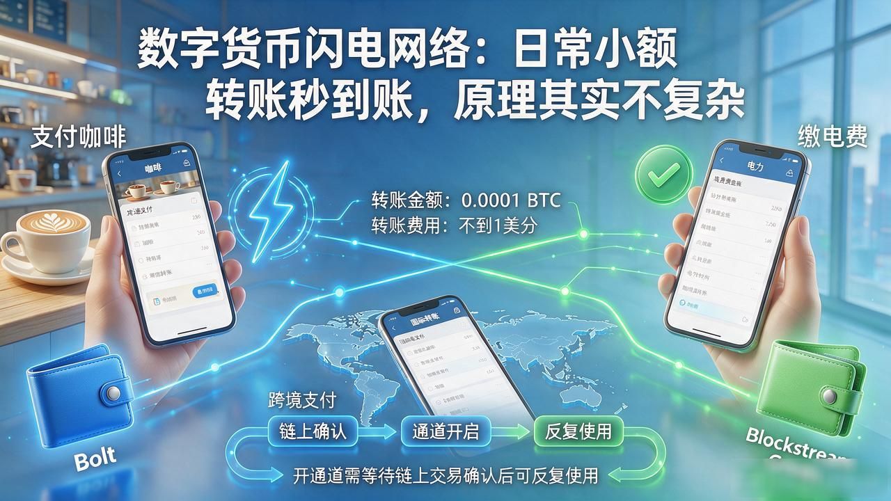 闪电网络核心逻辑解析_比特币小额支付体验_数字货币闪电网络