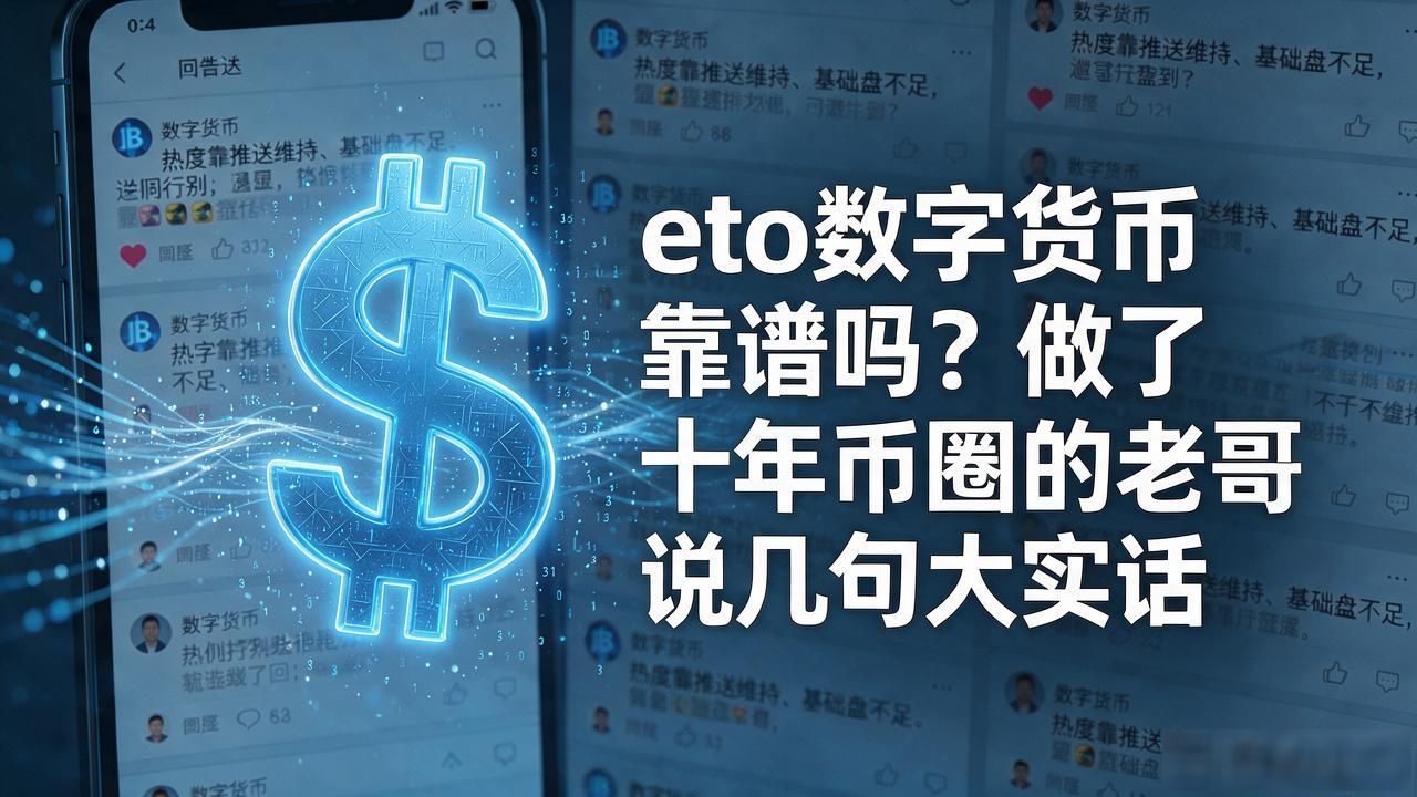 eto数字货币靠谱吗？做了十年币圈的老哥说几句大实话