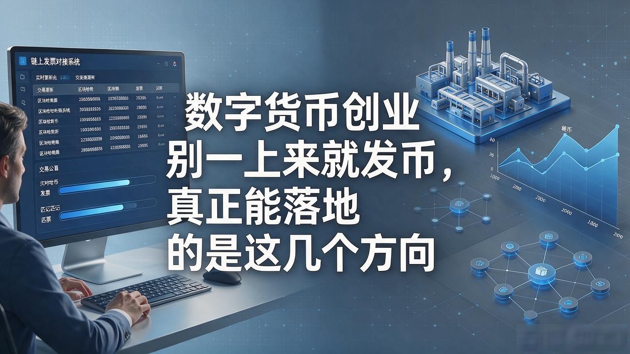 数字货币创业别一上来就发币，真正能落地的是这几个方向
