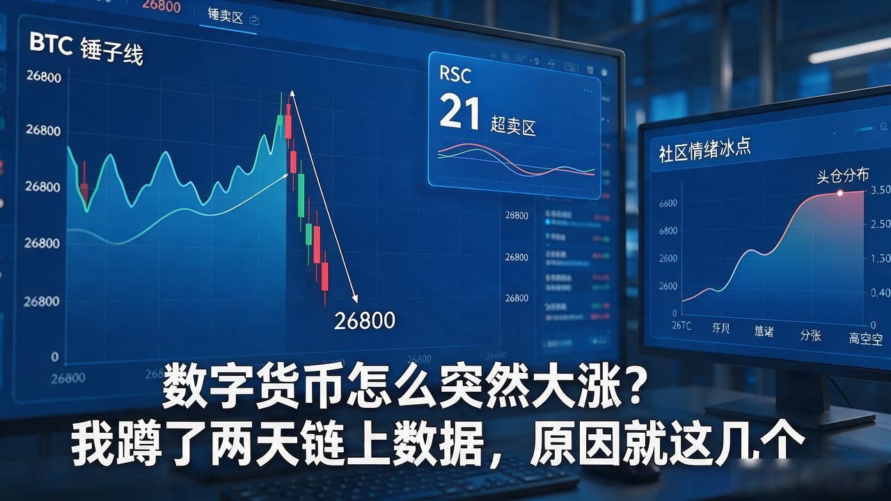 数字货币怎么突然大涨？我蹲了两天链上数据，原因就这几个
