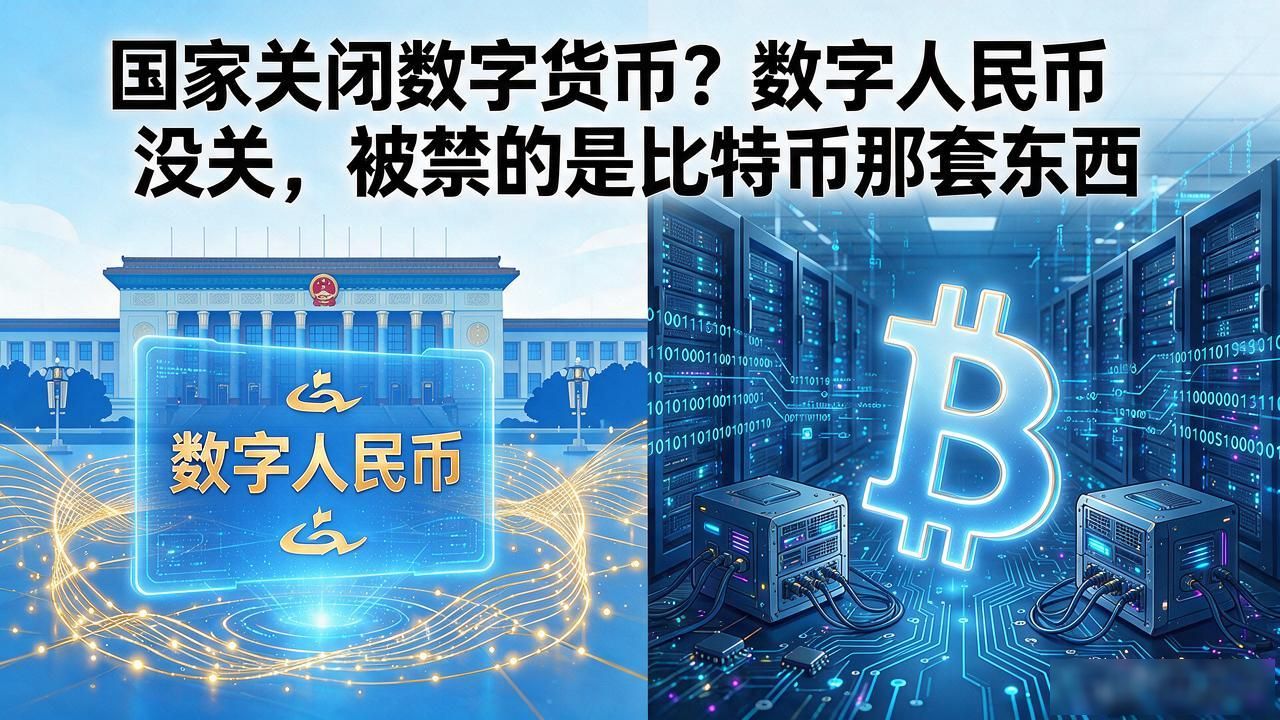 国家关闭数字货币？数字人民币没关，被禁的是比特币那套东西