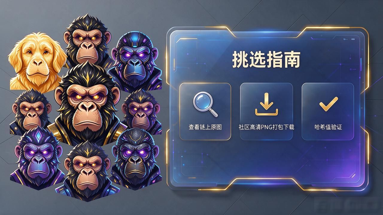 数字货币猴子图片大全：NFT猿猴头像合集与挑选方法