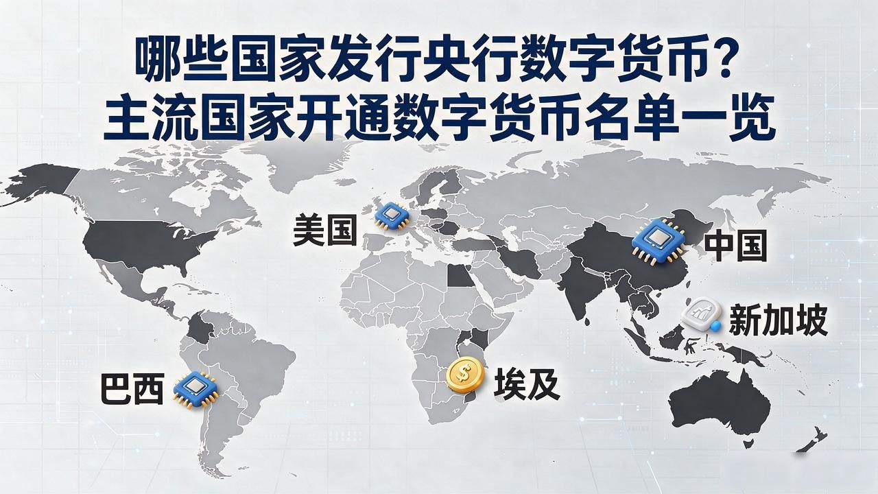 哪些国家发行央行数字货币？主流国家开通数字货币名单一览