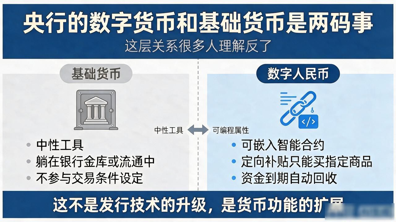 央行的数字货币和基础货币是两码事，这层关系很多人理解反了