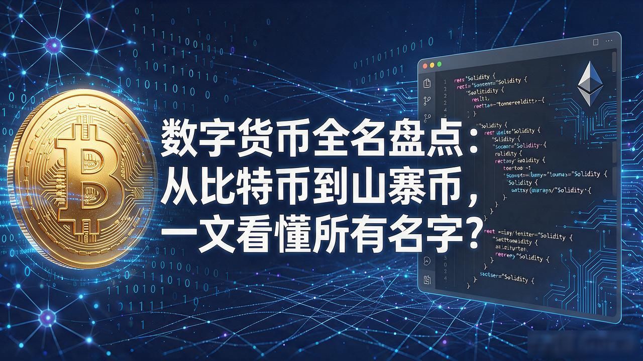 数字货币全名盘点：从比特币到山寨币，一文看懂所有名字