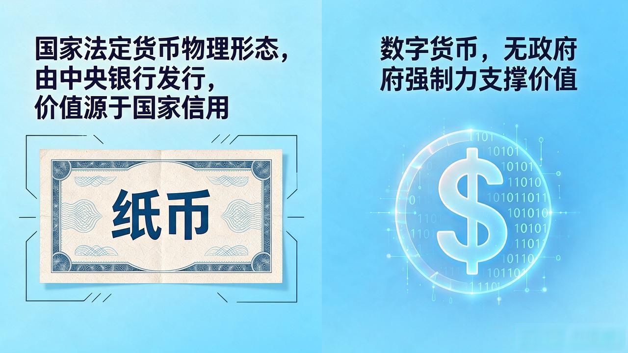 数字货币是不是纸币_数字货币和纸币的区别 普通人如何区分数字货币与纸币 加密货币和法定纸币的差异